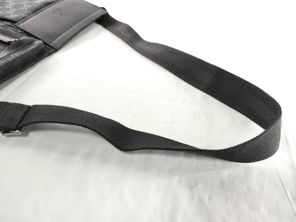 GUCCI GG Canvas Waist Pouch Body Bag Cotton Leather Waist Bag