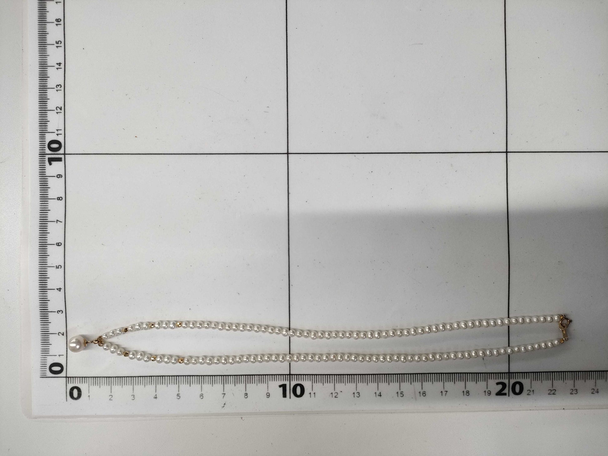 Pearl diameter: approx. 3.3mm, Akoya pearl diameter: approx. 7.0mm, K18/METAL, 7.8g, Necklace 