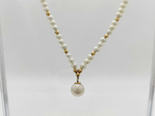 Pearl diameter: approx. 3.3mm, Akoya pearl diameter: approx. 7.0mm, K18/METAL, 7.8g, Necklace 