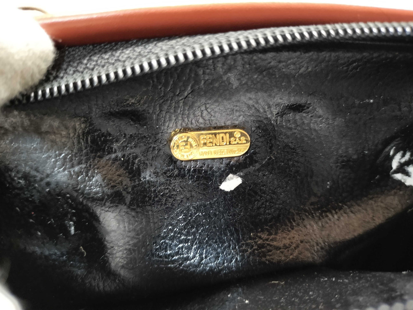 FENDI Pecan Print Mini Boston Bag