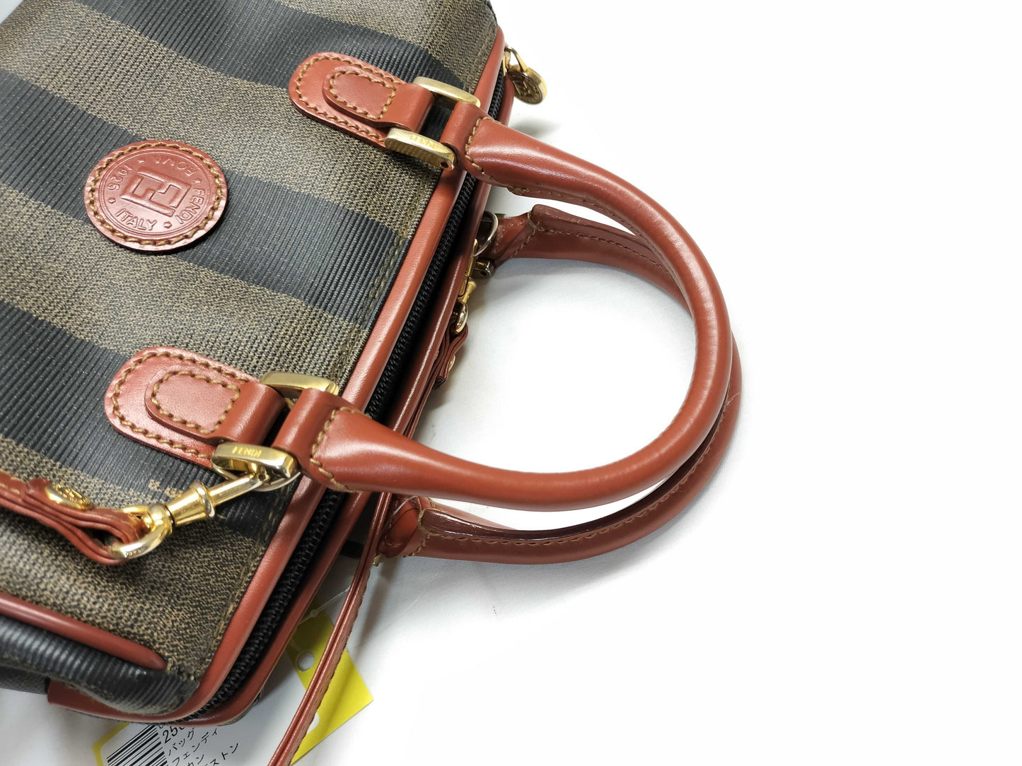 FENDI Pecan Print Mini Boston Bag