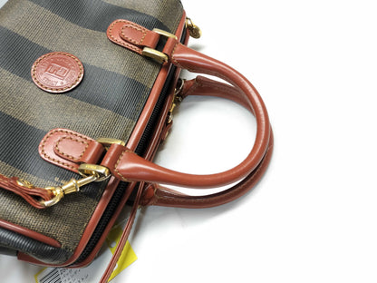 FENDI Pecan Print Mini Boston Bag