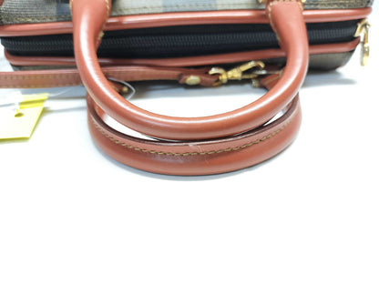 FENDI Pecan Print Mini Boston Bag
