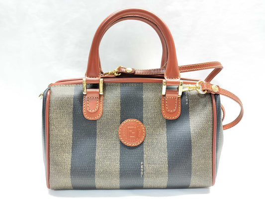 FENDI Pecan Print Mini Boston Bag