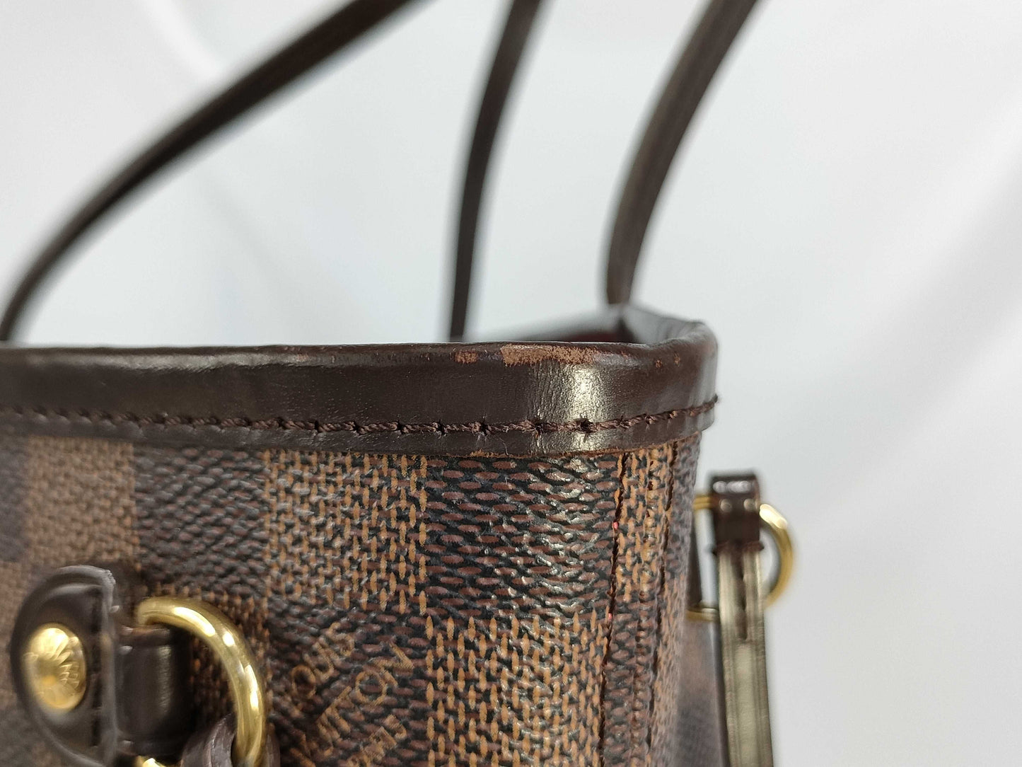 LOUIS VUITTON [Serial Number] RFID Unverifiable AR0163 Damier N51109 Neverfull PM Tote Bag