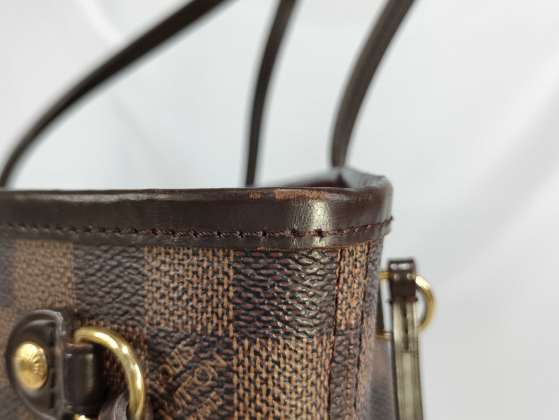 LOUIS VUITTON [Serial Number] RFID Unverifiable AR0163 Damier N51109 Neverfull PM Tote Bag