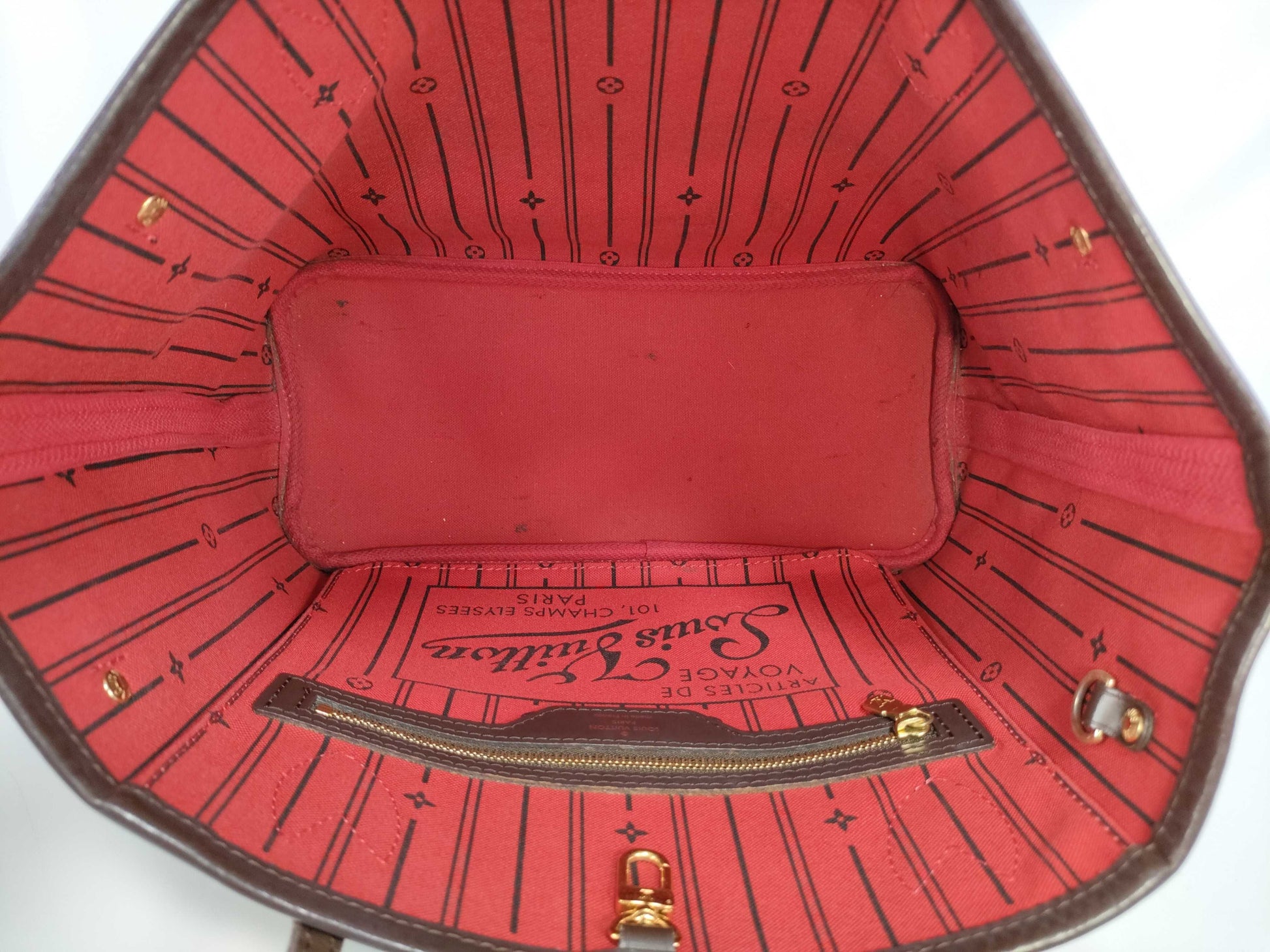 LOUIS VUITTON [Serial Number] RFID Unverifiable AR0163 Damier N51109 Neverfull PM Tote Bag