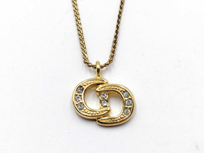 Dior logo rhinestone necklace