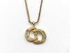 Dior logo rhinestone necklace