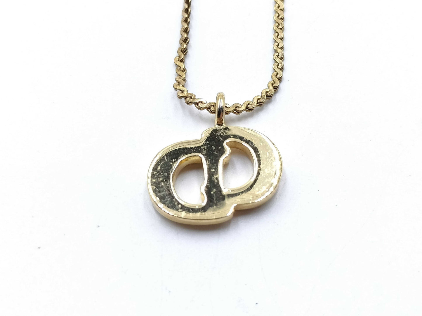 Dior logo rhinestone necklace