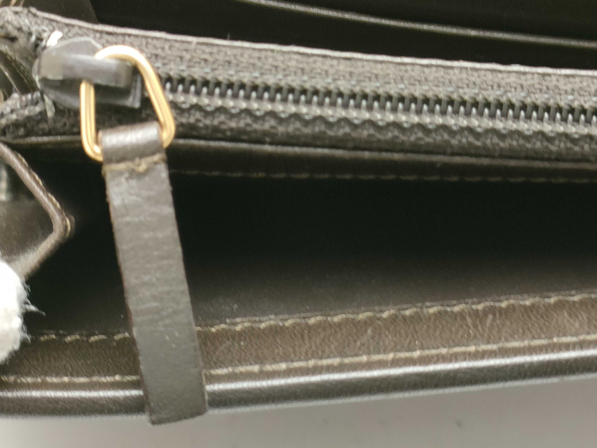 CELINE Long Wallet Suede Brown Wallet