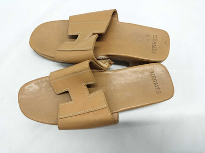 HERMES Izmir H ​​logo leather sandals
