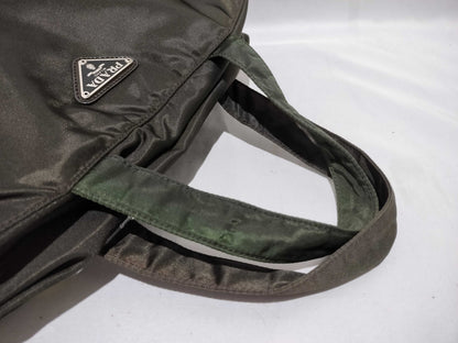 PRADA Nylon Mini Boston Bag, Khaki Handbag