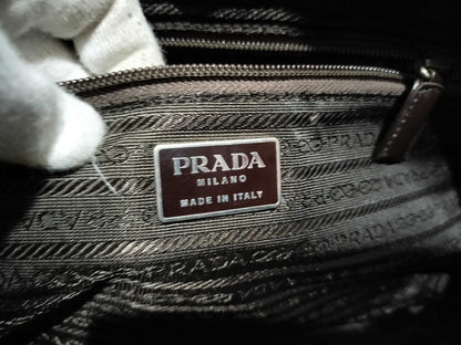 PRADA Nylon Mini Boston Bag, Khaki Handbag