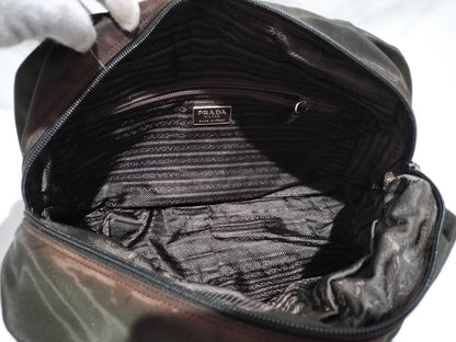 PRADA Nylon Mini Boston Bag, Khaki Handbag
