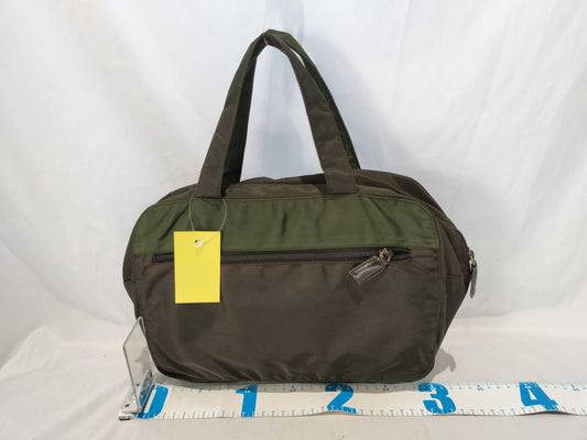 PRADA Nylon Mini Boston Bag, Khaki Handbag