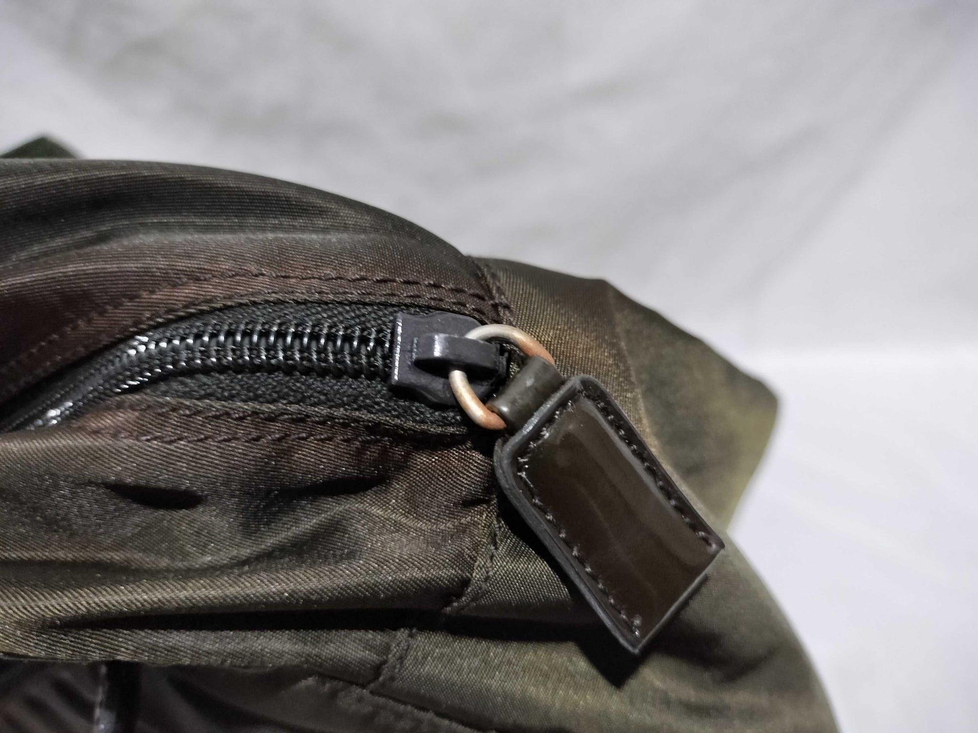 PRADA Nylon Mini Boston Bag, Khaki Handbag