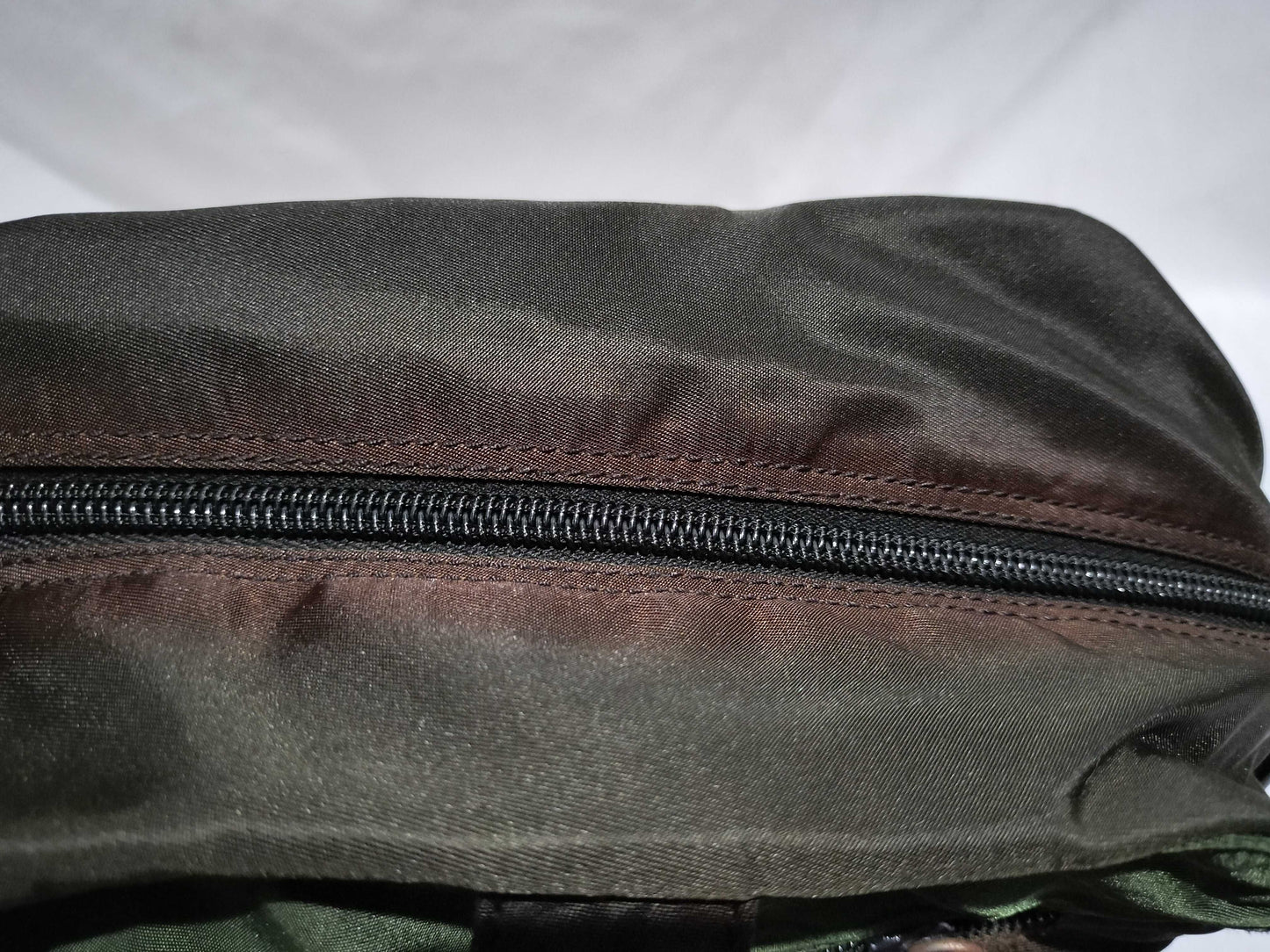 PRADA Nylon Mini Boston Bag, Khaki Handbag