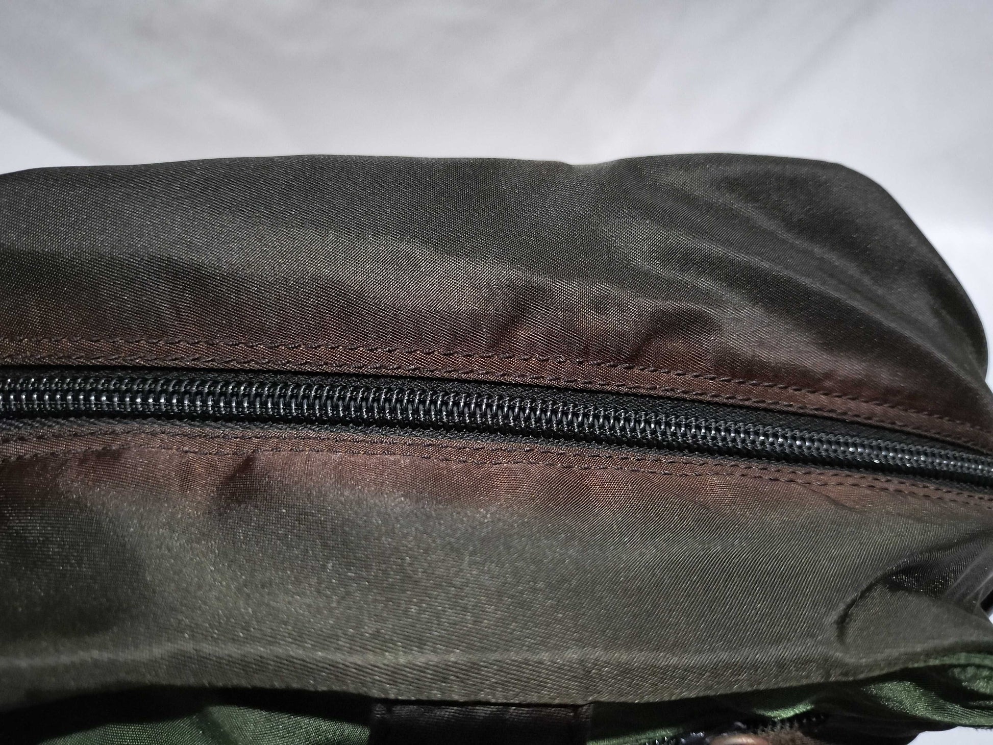 PRADA Nylon Mini Boston Bag, Khaki Handbag