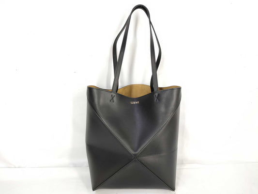 LOEWE Puzzlefold/Tote/Black/Large Tote Bag