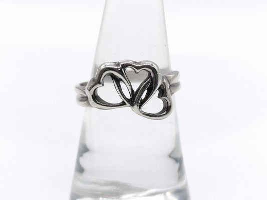 Tiffany & Co. Triple Heart Ring, Sterling Silver, 3.0g