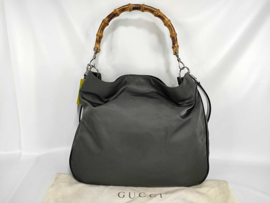 GUCCI Bamboo 001 2852 Bamboo 2-way Handbag/Shoulder Bag