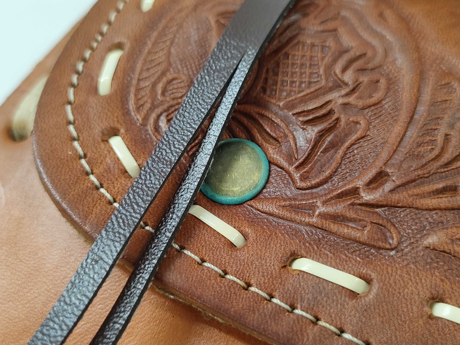 Mexican Leather Carving Shoulder Bag