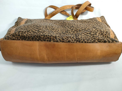 BOTTEGA VENETA Leopard Print Tote Bag in Canvas and Leather