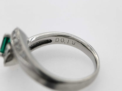 E0.38ct D0.19ct PT900 6.4g Ring 