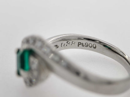E0.38ct D0.19ct PT900 6.4g Ring 