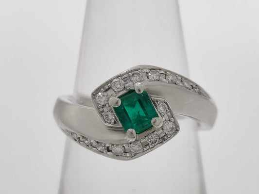 E0.38ct D0.19ct PT900 6.4g Ring 