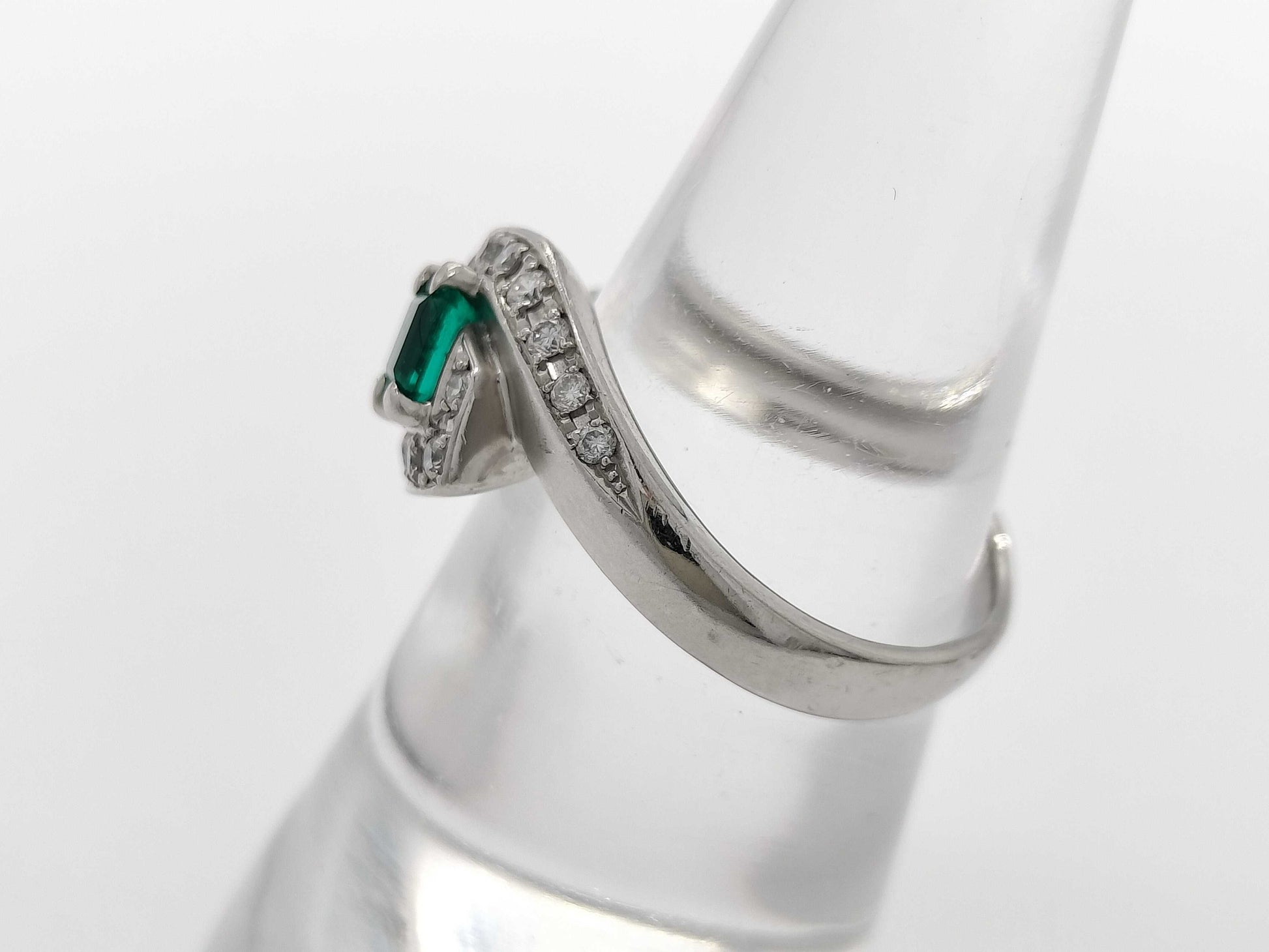 E0.38ct D0.19ct PT900 6.4g Ring 