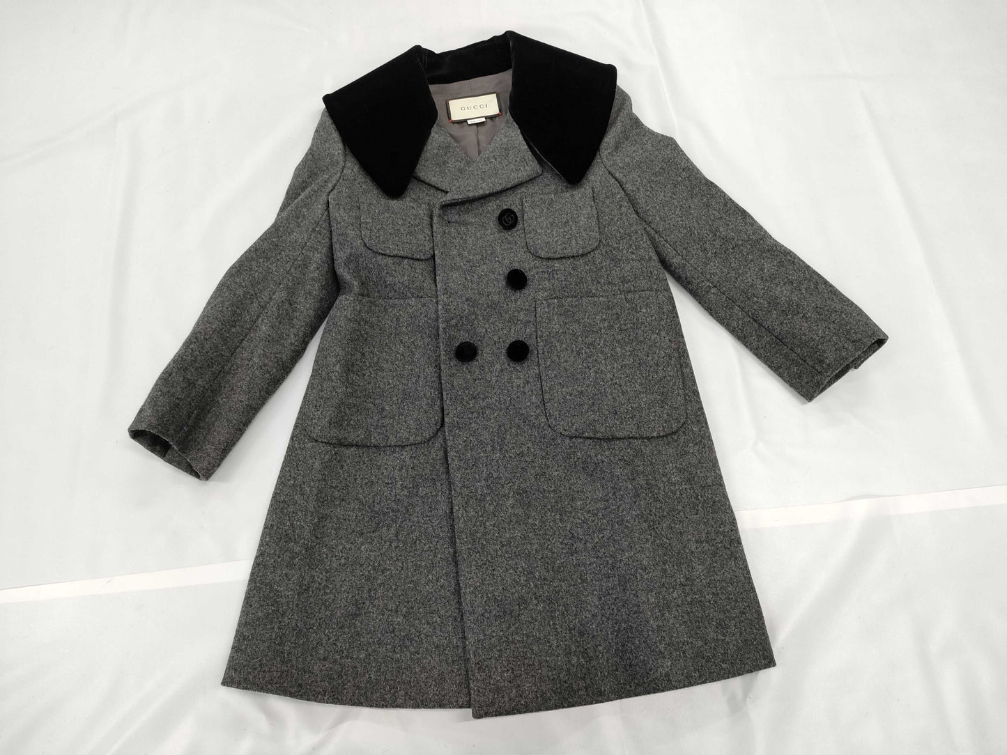 GUCCI Velvet Collar Double-Breasted Coat Size 36
