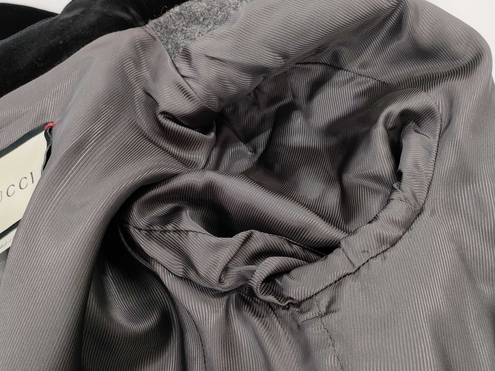 GUCCI Velvet Collar Double-Breasted Coat Size 36
