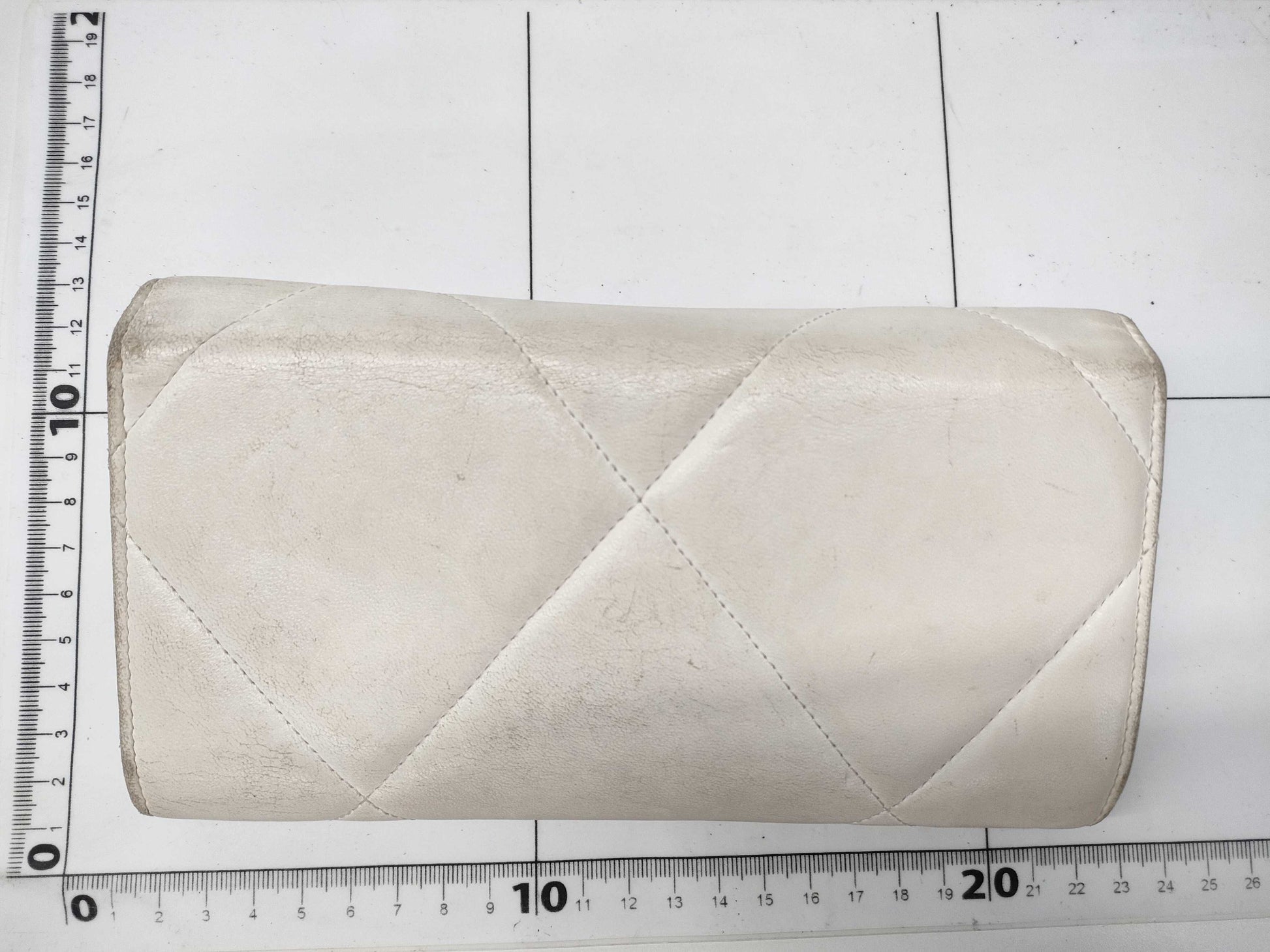 CHANEL Calfskin Mato Coco Mark White Long Wallet