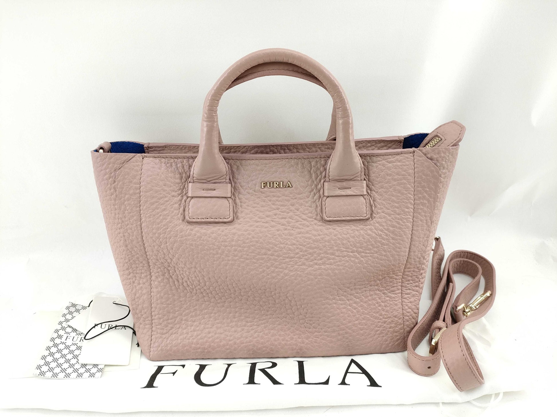 FURLA 2-way leather handbag