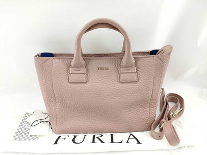 FURLA 2-way leather handbag