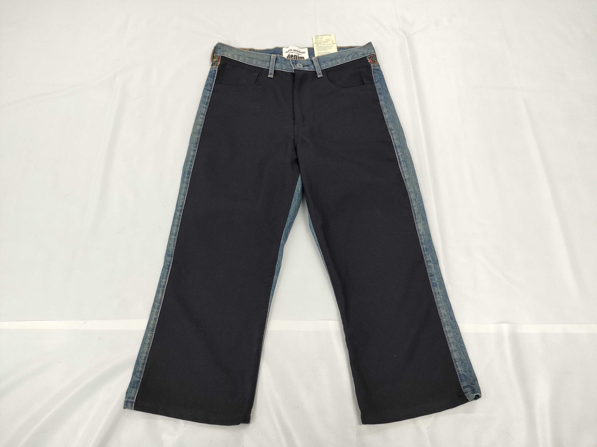 COMME des GARÇONS Junya Wool-trimmed Denim Pants with Leather Pockets AD2019