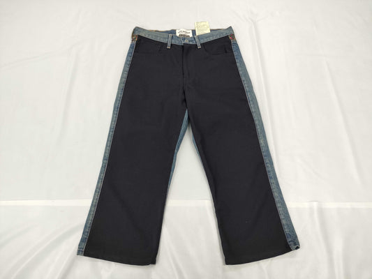 COMME des GARÇONS Junya Wool-trimmed Denim Pants with Leather Pockets AD2019