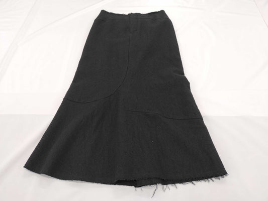 COMME des GARCONS Junya Wool Raw Hem Long Skirt AD2003 Skirt