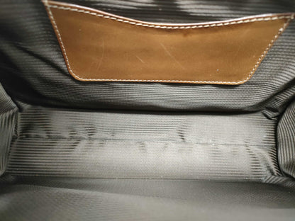 BALLY Full Leather Brown Handbag with Suede Sides