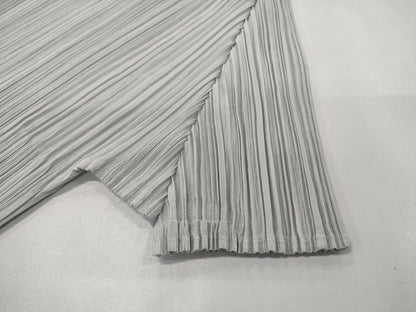 ISSEY MIYAKE Pleats Please Gray Short Sleeve Top