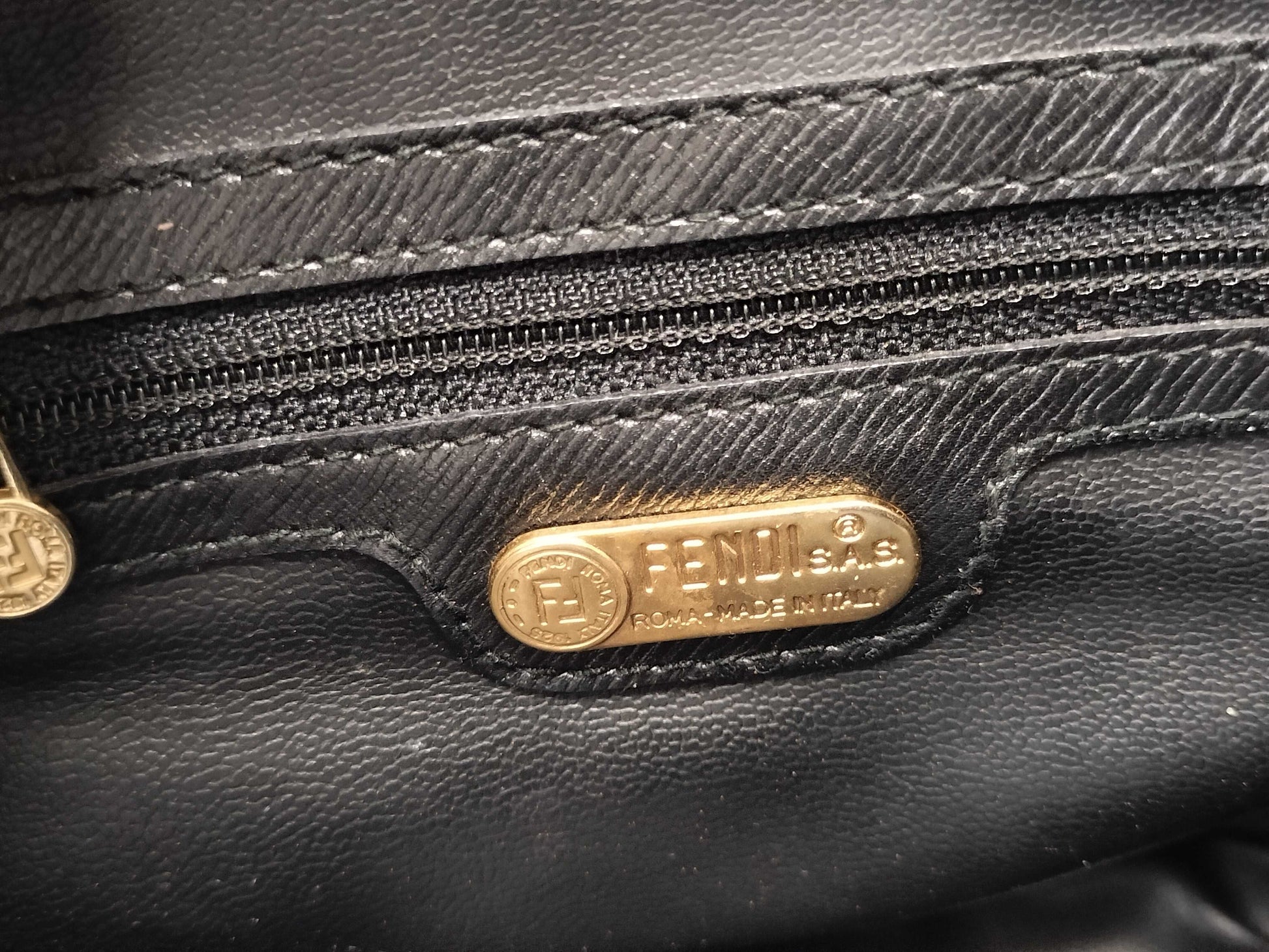FENDI Pecan Pattern Black/Shoulder Bag