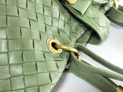 BOTTEGA VENETA Intrecciato Lock Intrecciato Hand/Moss Green Tote Bag