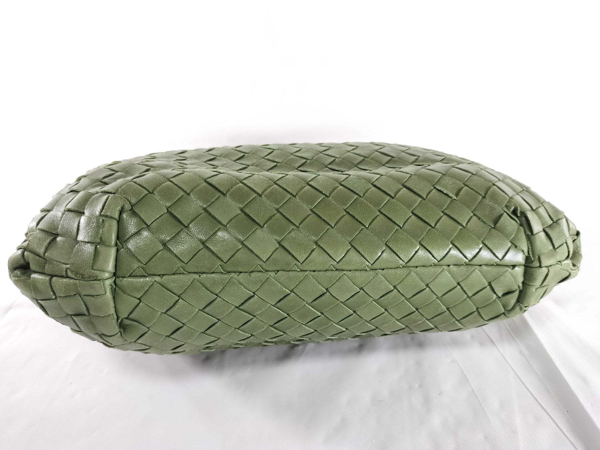 BOTTEGA VENETA Intrecciato Lock Intrecciato Hand/Moss Green Tote Bag