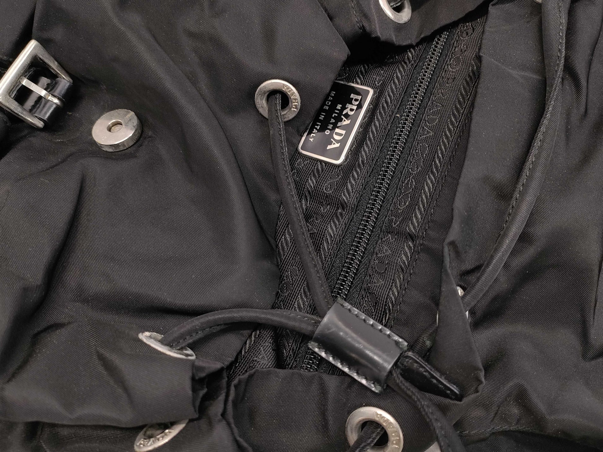 PRADA Nylon Prada Backpack Black Backpack