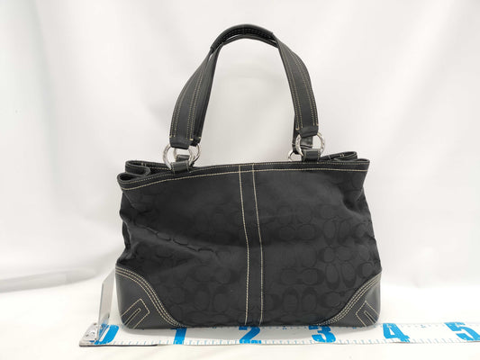 COACH Signature Canvas One-Shoulder Tote Bag