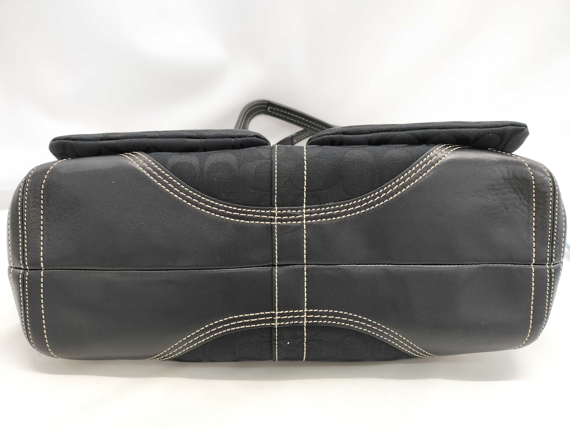 COACH Signature Canvas One-Shoulder Tote Bag