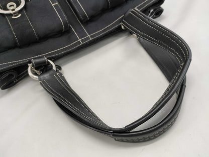COACH Signature Canvas One-Shoulder Tote Bag