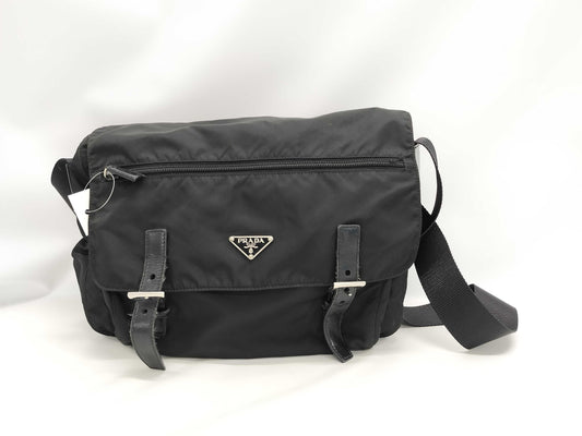 PRADA nylon messenger shoulder bag
